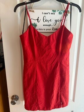 Forever 21 Red Mini Slip Dress